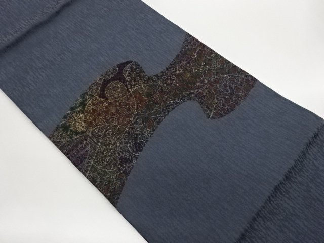 JAPANESE KIMONO / NAGOYA OBI / KINSAI / FLOWER & PLANT